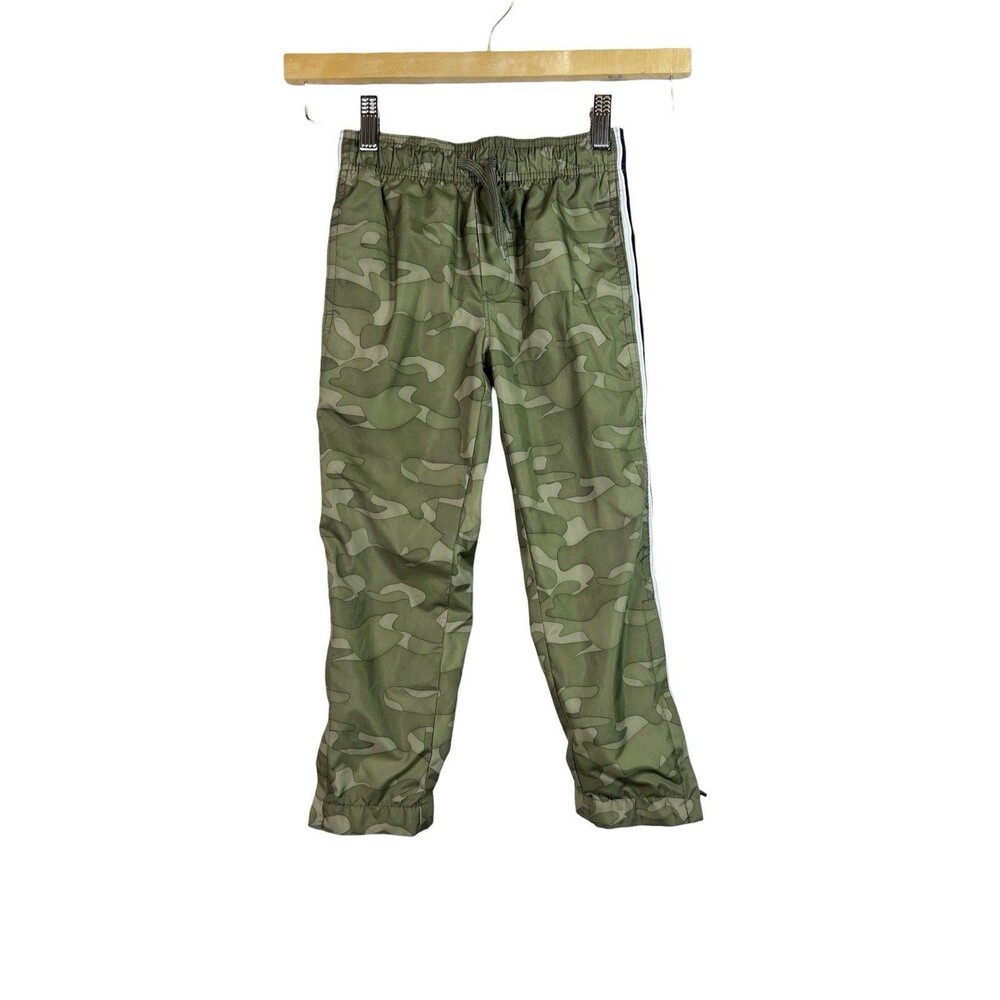 OshKosh B'gosh Boy Size 4/5 Pants Camouflage Green Windbreaker Outdoor